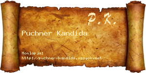 Puchner Kandida névjegykártya